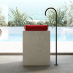 Cassa Design Wow Translucency Rectangular Above Counter Basin - Vivid Red - SBS5036VR