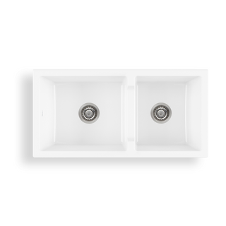 Oliveri Sicily Fireclay Farmhouse 1 & 3/4 Countertop or Undermount Sink - Gloss White - SC-WH1984