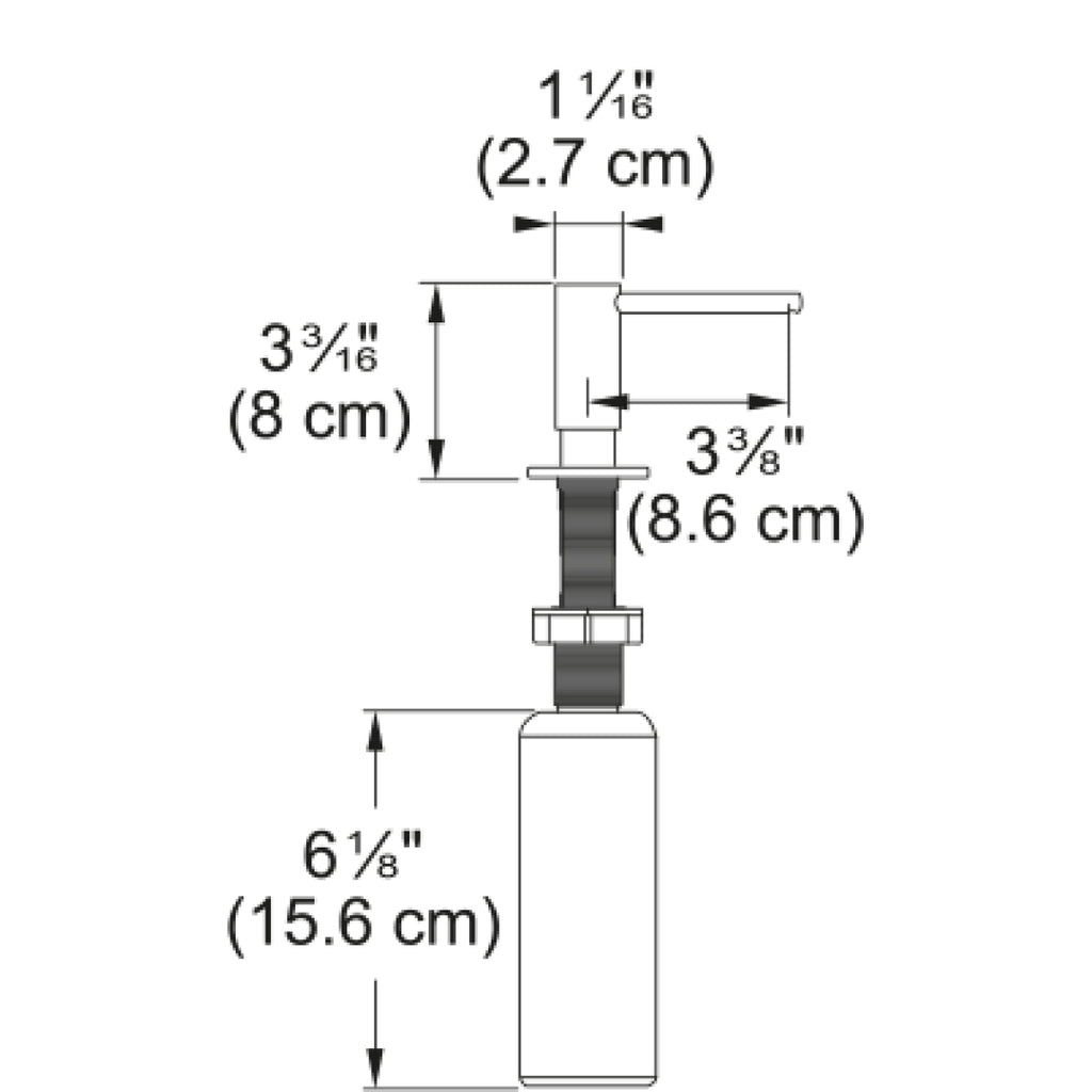 Franke ATLAS SD3450SS Soap Dispenser - Brushed Stainless Steel
