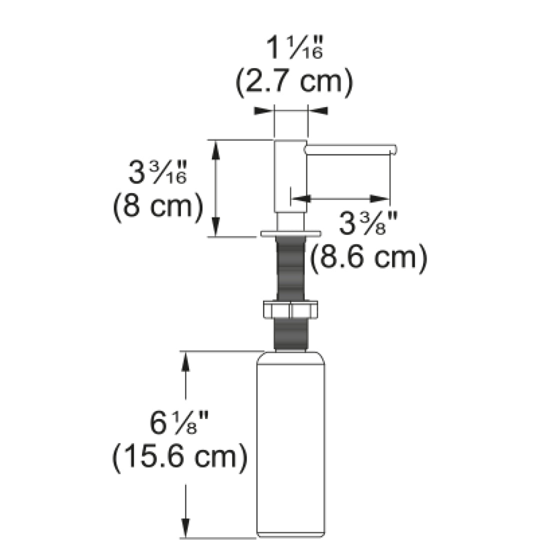 Franke ATLAS SD3450SS Soap Dispenser - Brushed Stainless Steel