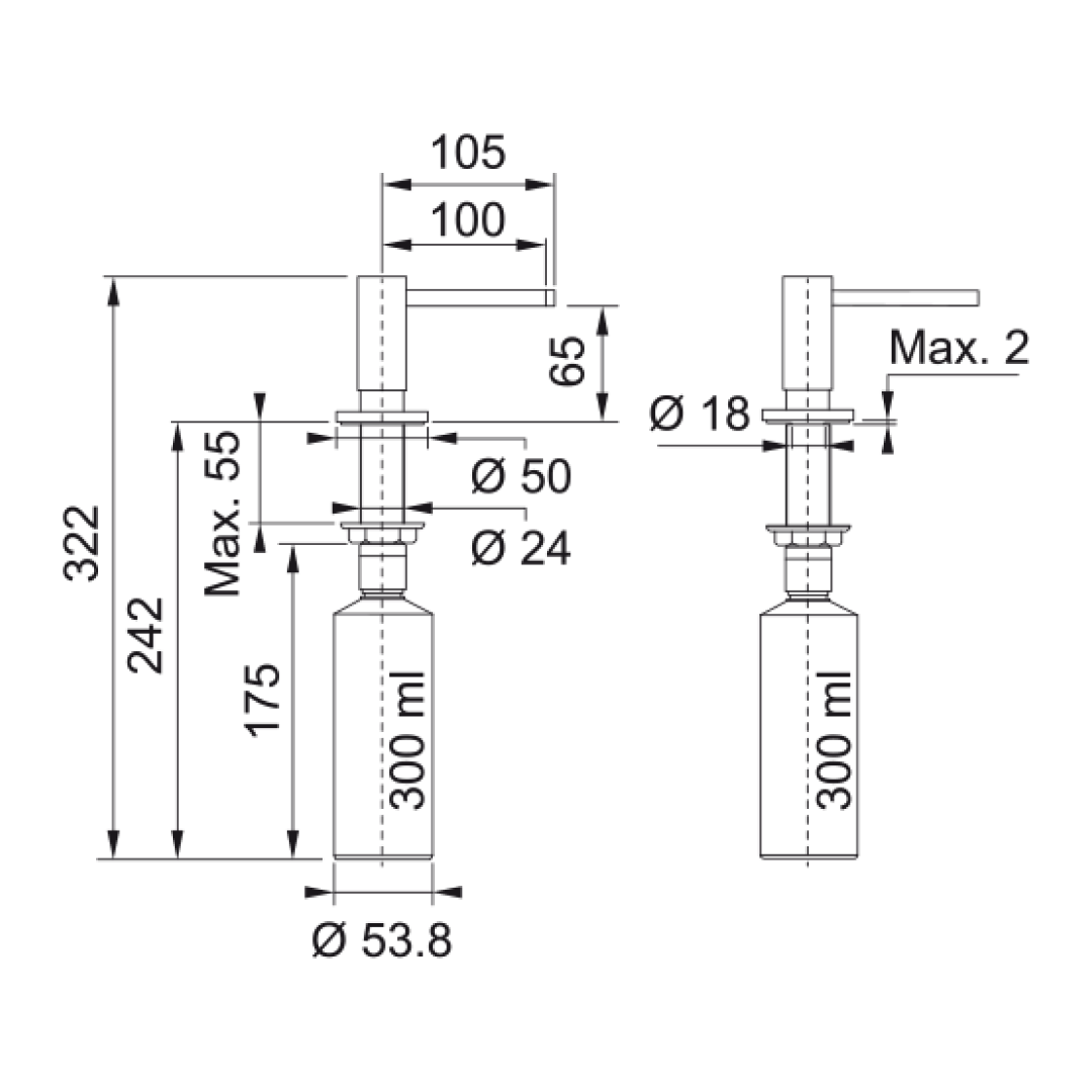 Franke Active Soap Dispenser SD902 - Chrome