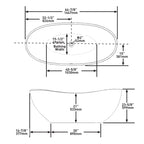 Victoria + Albert Seros 1650 Freestanding Bath - Matte White - SE1M-N-SM-NO