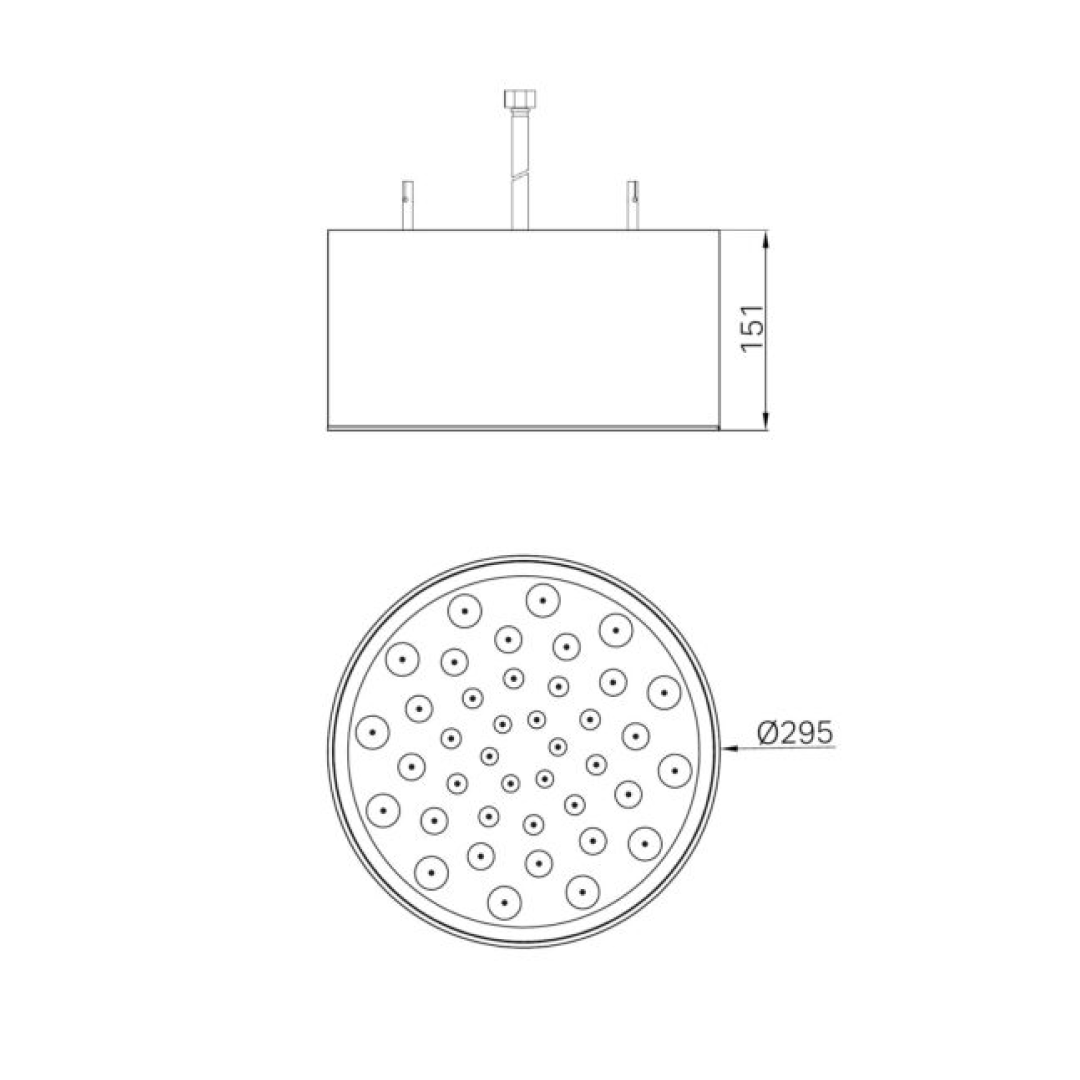 Nero Serenity Ceiling Shower Head - Brushed Bronze - 24D001BZ