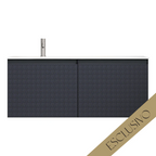 Parisi Esclusivo Skin 1200 Wall Cabinet Filo Mercurio with Opalite Bianco Left Bowl Top - 1 Tap Hole SK-1201L-FM-OB