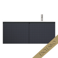 Parisi Esclusivo Skin 1200 Wall Cabinet Filo Mercurio with Opalite Bianco Right Bowl Top - 1 Tap Hole SK-1201R-FM-OB