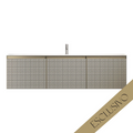 Parisi Esclusivo Skin 1800 Wall Cabinet Filo Argento with Opalite Bianco Bowl Top - 1 Tap Hole SK-1801-FA-OB