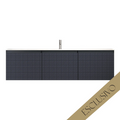 Parisi Esclusivo Skin 1800 Wall Cabinet Filo Mercurio with Opalite Bianco Bowl Top - 1 Tap Hole SK-1801-FM-OB