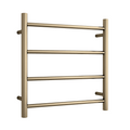 Thermorail 240V Round 550 Ladder Heated Towel Rail - SR25MBB Brushed Brass