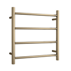 Thermorail 240V Round 550 Ladder Heated Towel Rail - SR25MBB Brushed Brass