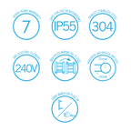 Thermorail 240V Round 550 Ladder Heated Towel Rail - SR25MBB Brushed Brass