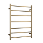 Thermorail 240V Round 600 Ladder Heated Towel Rail - SR44MBB Brushed Brass