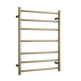 Thermorail 240V Round 600 Ladder Heated Towel Rail - SR44MBB Brushed Brass