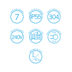 Thermorail 240V Round 600 Ladder Heated Towel Rail - SR44MBB Brushed Brass