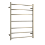 Thermorail 240V Round 600 Ladder Heated Towel Rail - SR44MBN Brushed Nickel
