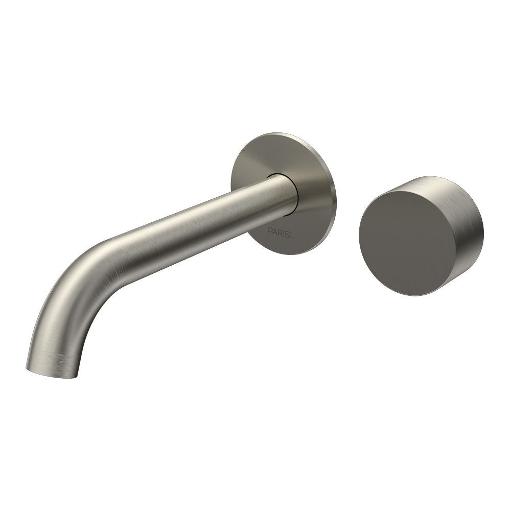 Parisi Stereo Wall Mixer with 190mm Spout (Individual Flanges) - Brushed Nickel - SS.01-2RF190C.41