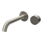 Parisi Stereo Wall Mixer with 190mm Spout (Individual Flanges) - Brushed Nickel - SS.01-2RF190C.41
