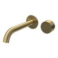 Parisi Stereo Wall Mixer with 190mm Spout (Individual Flanges) - Brushed Brass - SS.01-2RF190C.46