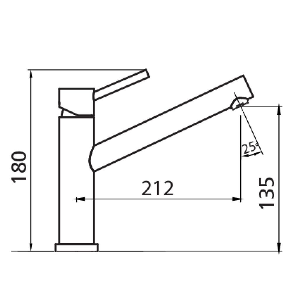 Oliveri Essente Swivel Sink Mixer - LF 316 Stainless Steel - SS31610