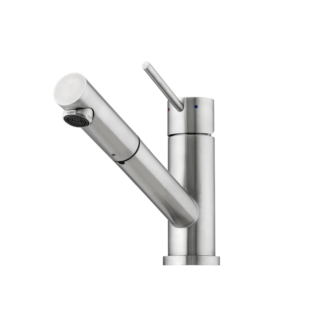 Oliveri Essente 316 Stainless Steel Swivel Pull Out Mixer - SS31615