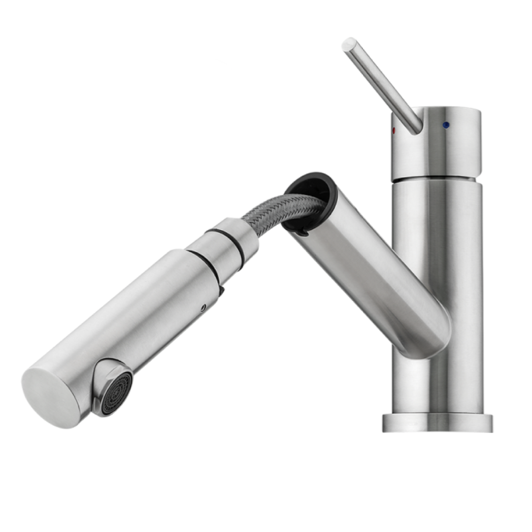 Oliveri Essente 316 Stainless Steel Swivel Pull Out Mixer - SS31615