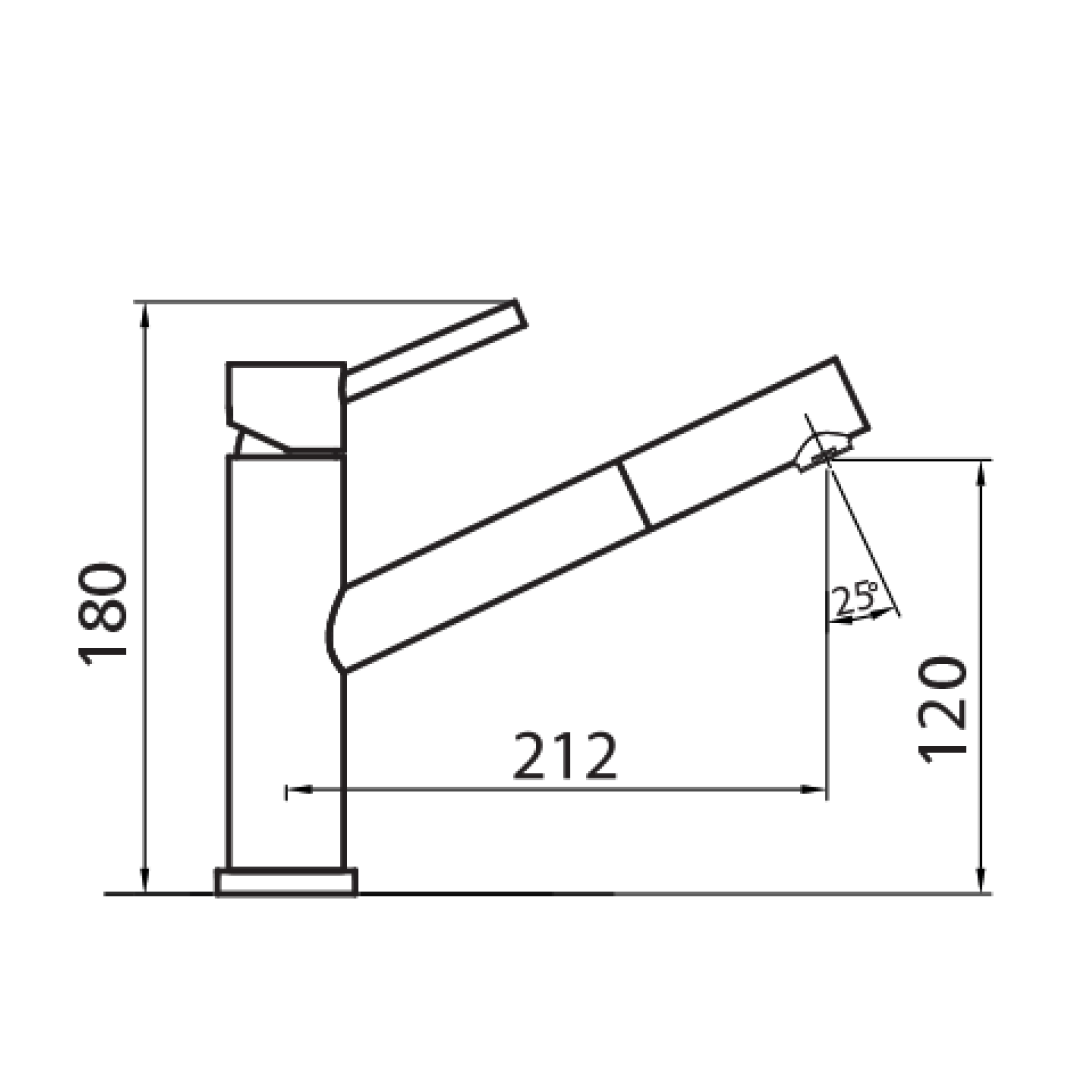 Oliveri Essente 316 Stainless Steel Swivel Pull Out Mixer - SS31615