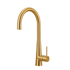 Oliveri Essente SS316 Gooseneck Sink Mixer - Brushed Gold - SS31620-AU