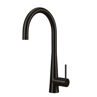 Oliveri Essente SS316 Gooseneck Sink Mixer - Brushed Black - SS31620-BL
