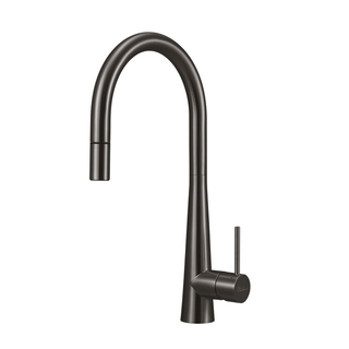 Oliveri Essente SS316 Gooseneck Pull Out Sink Mixer - Gun Metal - SS31625-GM