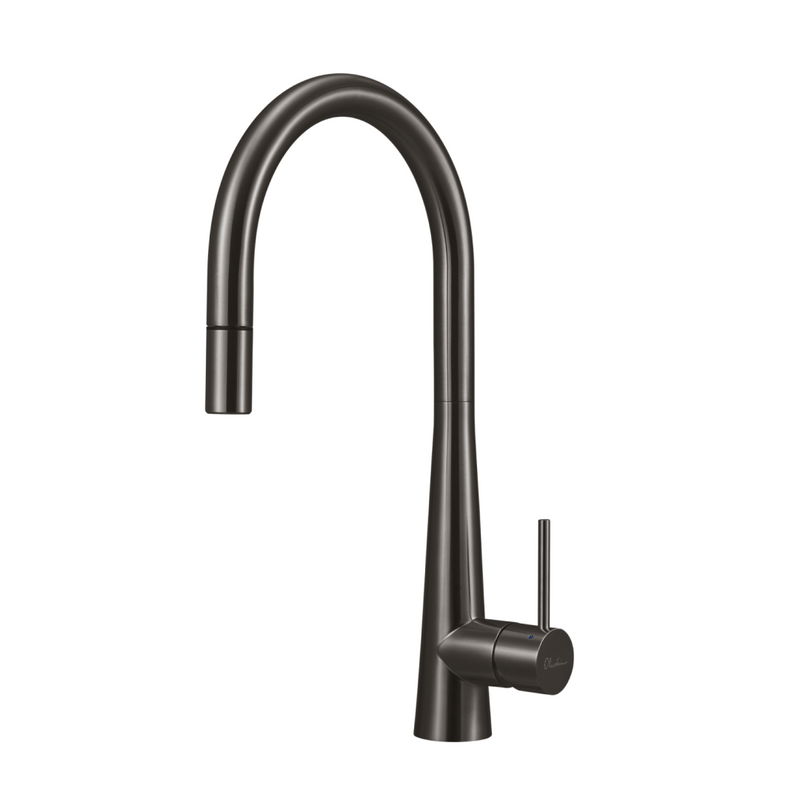 Oliveri Essente SS316 Gooseneck Pull Out Sink Mixer - Gun Metal