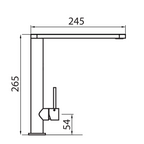 Oliveri Essente Right Angle Sink Mixer - LF 316 Stainless Steel - SS31640