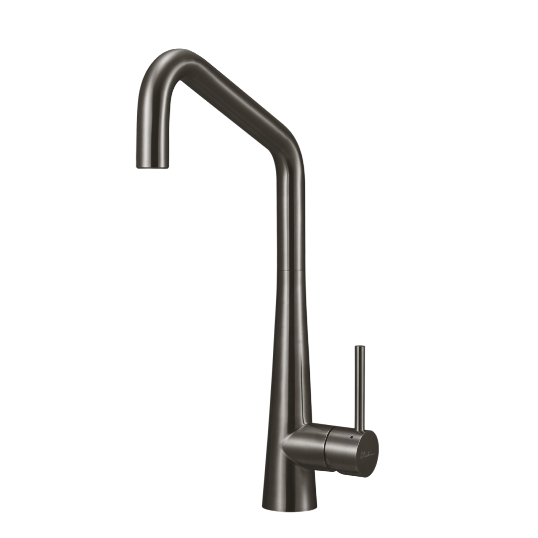 Oliveri Essente SS316 Square Gooseneck Sink Mixer - Gun Metal - SS31670-GM
