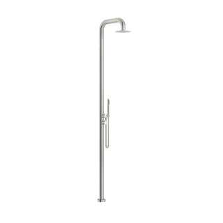 Linkware Elle 316 Stainless Steel Freestanding Twin Shower - Brushed Stainless - SST21602B