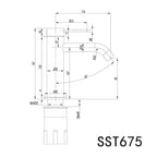 Linkware Elle 316 Stainless Steel Basin Mixer - Brushed Stainless - SST675B
