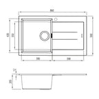 Oliveri Santorini Single Bowl Topmount Sink with Overflow & Drainer - White ST-WH1521 OF