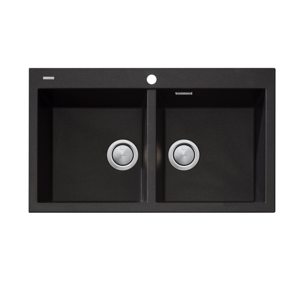 Oliveri Santorini Double Bowl Topmount Sink Includes Overflow - ST-BL1564 OF