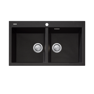 Oliveri Santorini Double Bowl Topmount Sink Includes Overflow - ST-BL1564 OF