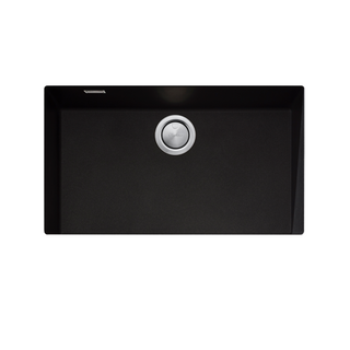 Oliveri Santorini Black Mega Undermount Sink Includes Overflow - ST-BL1590U OF