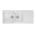 Oliveri Santorini 1 & 3/4 Bowl Topmount Sink with Drainer - White ST-WH1511 OF