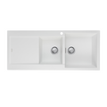 Oliveri Santorini 1 & 3/4 Bowl Topmount Sink with Drainer - White ST-WH1512 OF