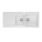 Oliveri Santorini 1 & 3/4 Bowl Topmount Sink with Drainer - White ST-WH1512 OF