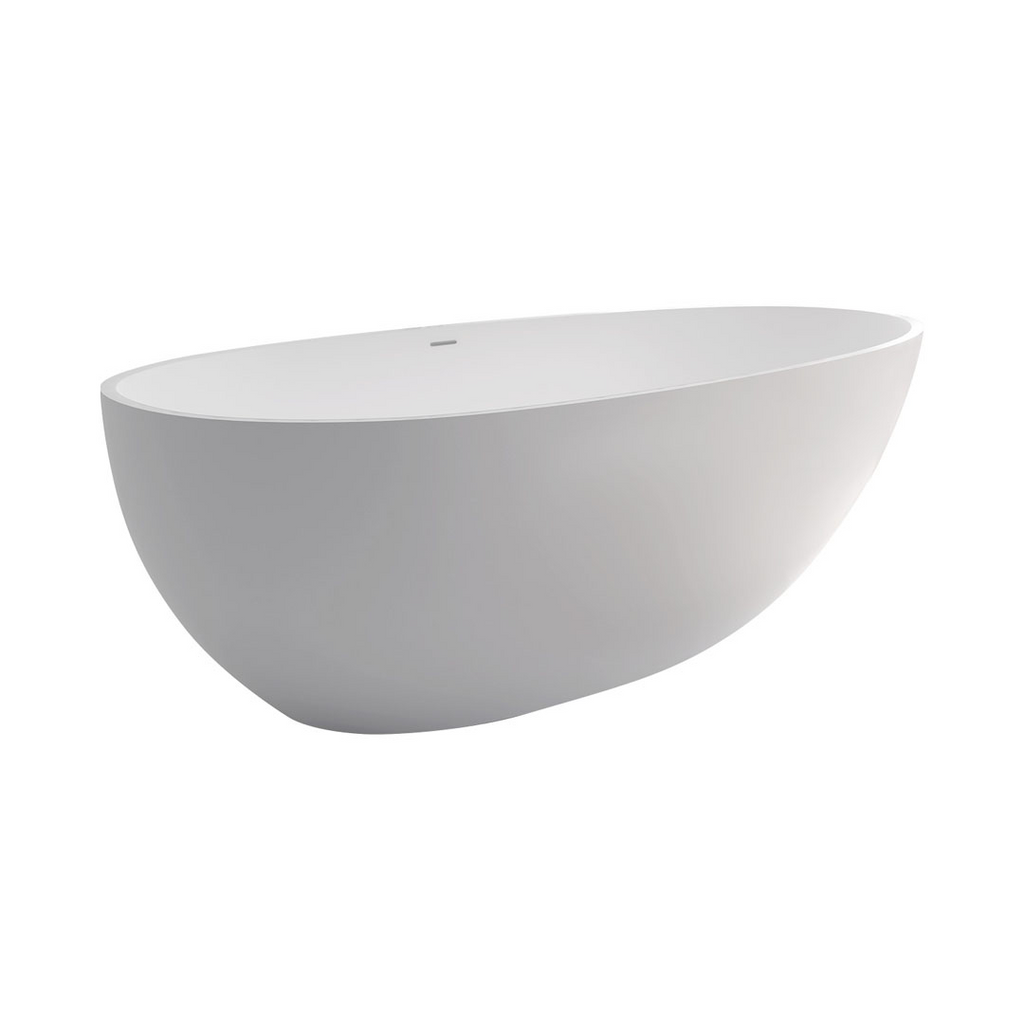 Fienza Bahama 1500mm Solid Surface Stone Freestanding Bath - Matte White - ST03-1500