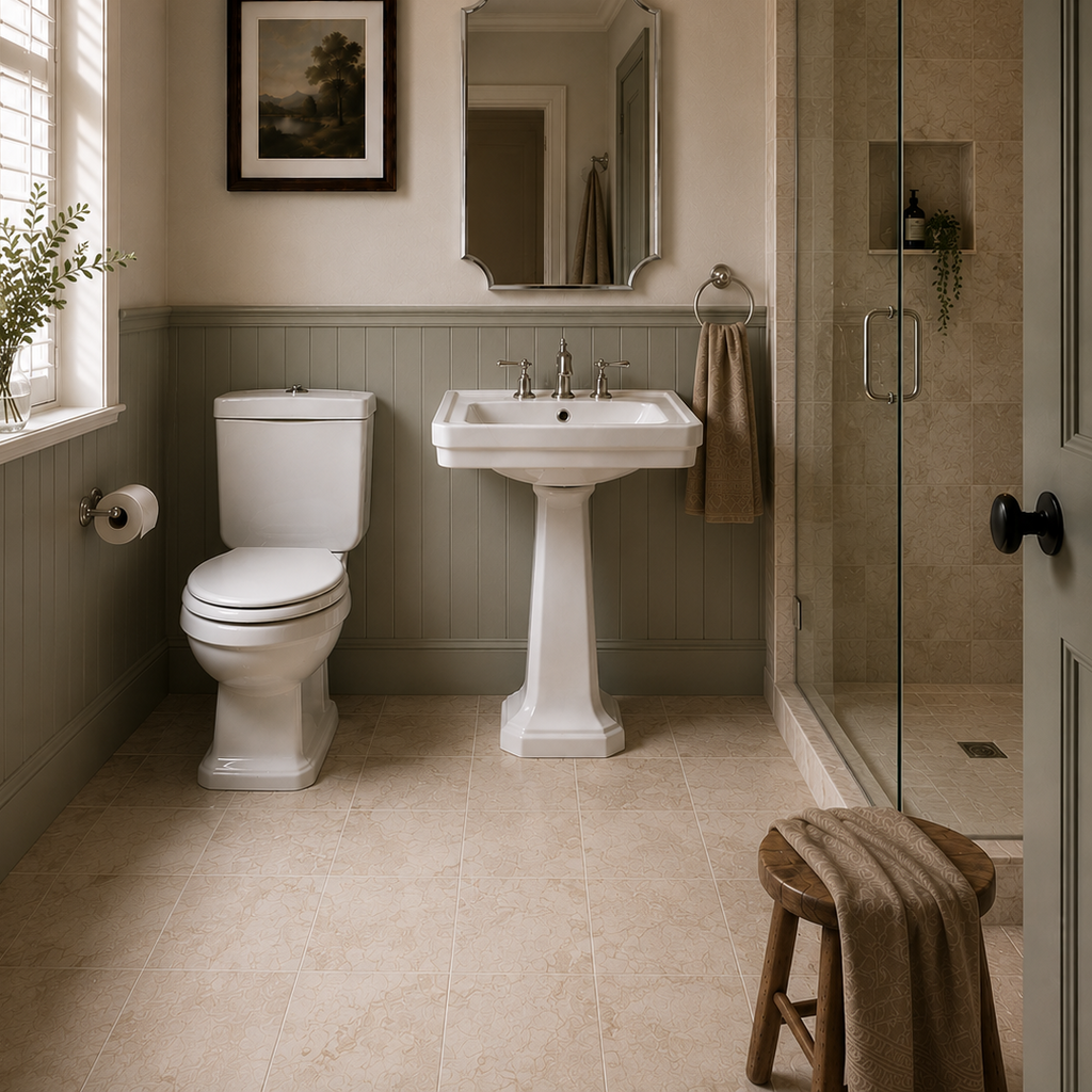 Turner Hastings Stafford Back to Wall Toilet Suite - Gloss White with Chrome Hinges ST675BTW-GW