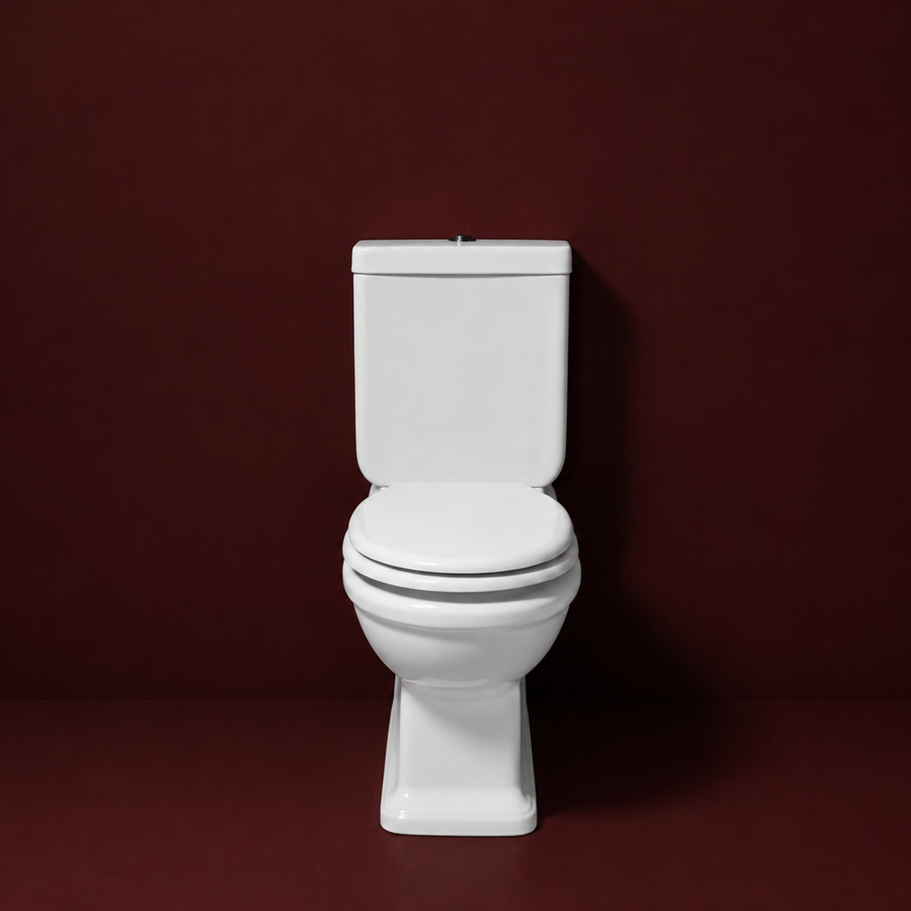 Turner Hastings Stafford Back to Wall Toilet Suite - Gloss White with Chrome Hinges ST675BTW-GW