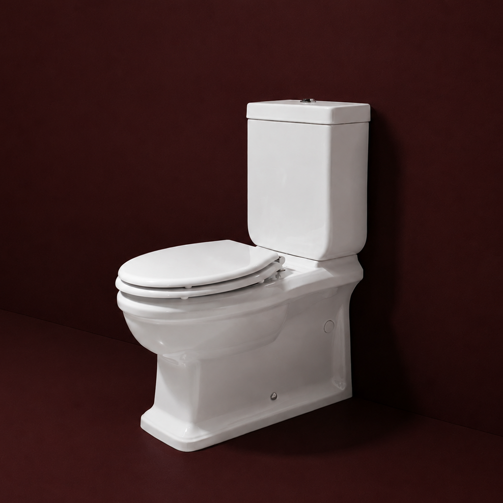 Turner Hastings Stafford Back to Wall Toilet Suite - Gloss White with Chrome Hinges ST675BTW-GW