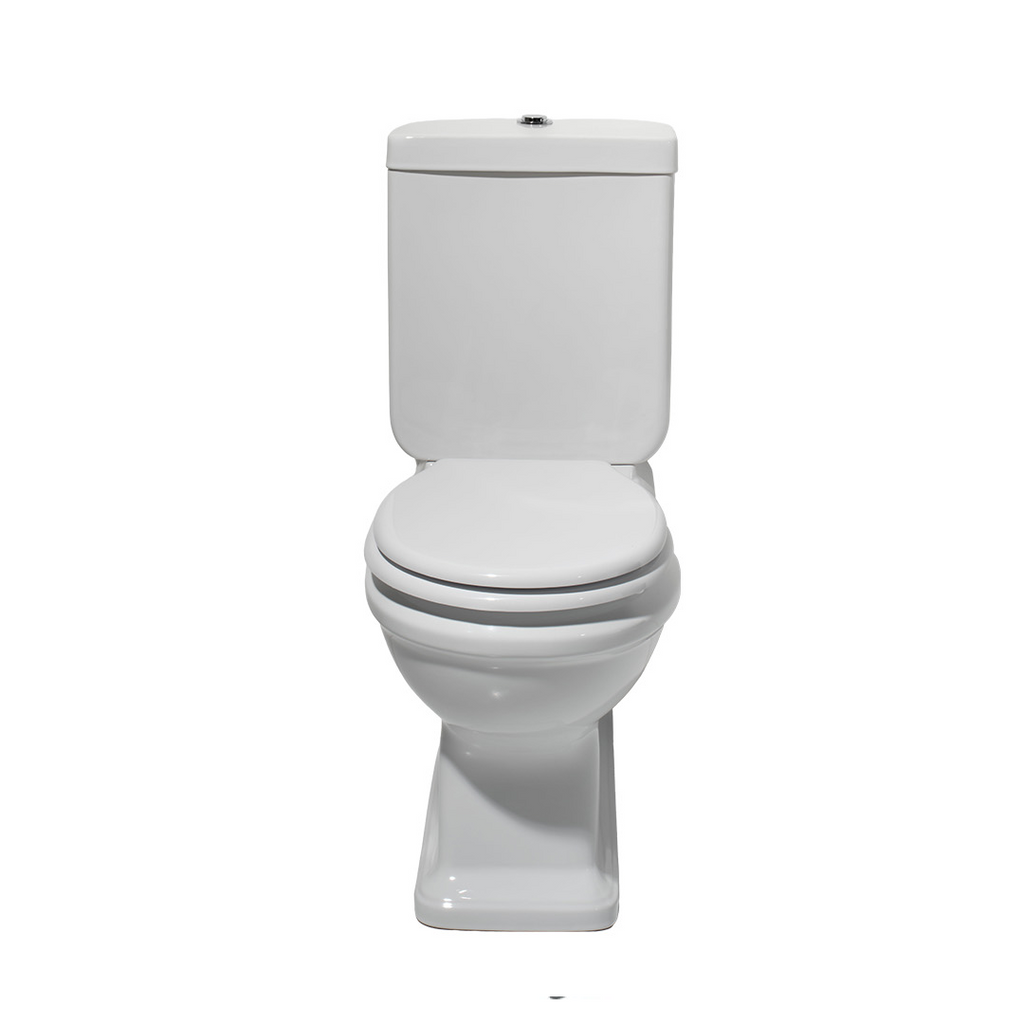 Turner Hastings Stafford Back to Wall Toilet Suite - Gloss White with Chrome Hinges ST675BTW-GW