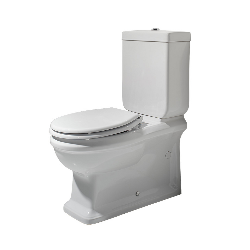 Turner Hastings Stafford Back to Wall Toilet Suite - Gloss White with Chrome Hinges ST675BTW-GW