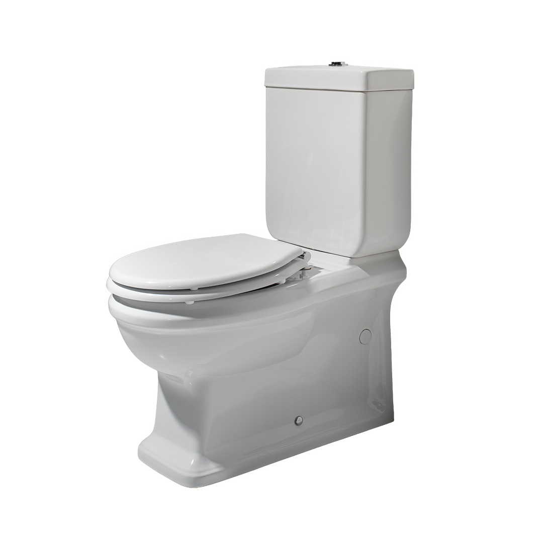 Turner Hastings Stafford Back to Wall Toilet Suite - Gloss White with Chrome Hinges ST675BTW-GW