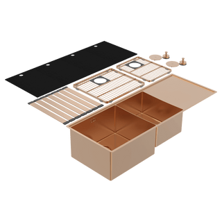 Abey Boutique Lugano Left Hand 1 & 1/4 Bowl Drainer - Artisan Copper - STQ450DLCO