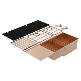 Abey Boutique Lugano Right Hand 1 & 1/4 Bowl Drainer - Artisan Copper - STQ450DRCO