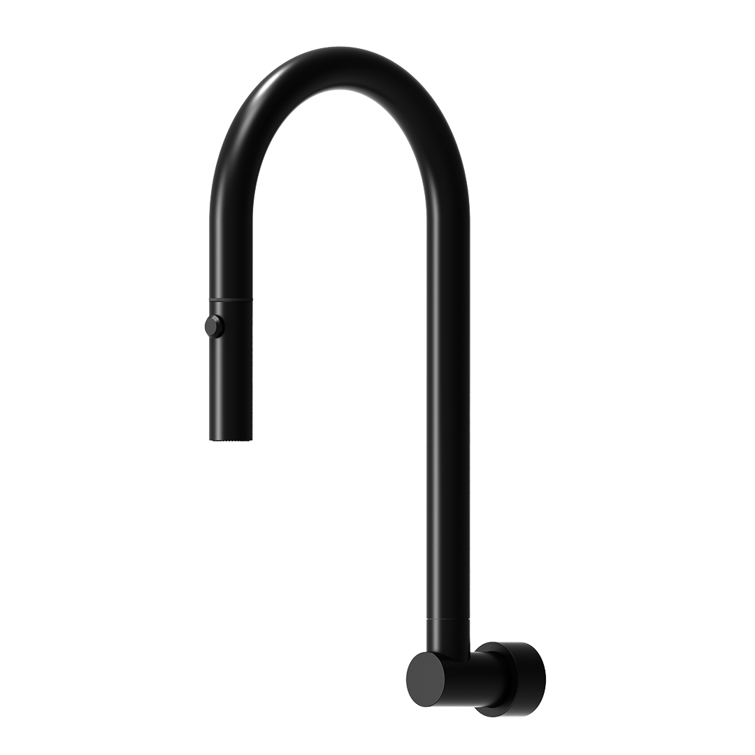 Suprema Xpressfit Retractable Wall Spout - Matte Black SUP800RLS_MB